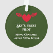 Pilot Typografie & Militair vliegtuig, minimalisti Ornament (achterkant)