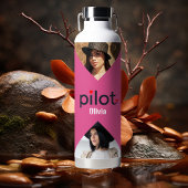 Pilot typografie, minimalistisch modern gepersonal waterfles