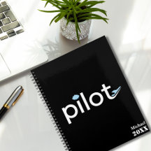 'Pilot' Typografie, Vliegtuig & Foto, Monogrammed