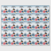 Pilot Uniform met Kerstmis thema Cadeaupapier (Vlak)