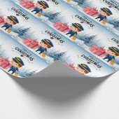 Pilot Uniform met Kerstmis thema Cadeaupapier (Hoek)