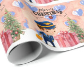 Pilot Uniform met Kerstmis thema Cadeaupapier (Rol Hoek)