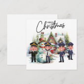 Pilot Uniform met Kerstmis thema Feestdagenkaart (Voorkant / Achterkant)