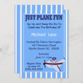 Pilot verjaardagsuitnodiging kaart (Voorkant / Achterkant)