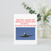 PILOT-vlieggrap Briefkaart (Staand voorkant)