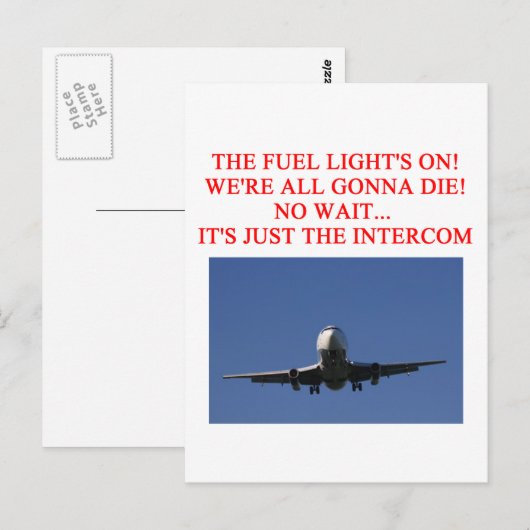 PILOT-vlieggrap Briefkaart (Voorkant / Achterkant)