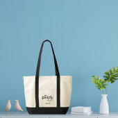 Pilot Wife Script Heart Airplane Simple Custom Tote Bag