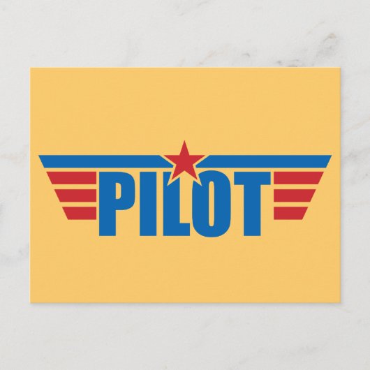 Pilot Wings Badge - Luchtvaart Briefkaart (Voorkant)