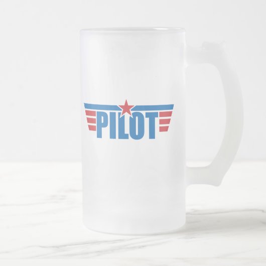 Pilot Wings Badge - Luchtvaart Matglas Bierpul (Rechts)