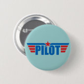 Pilot Wings Badge - Luchtvaart Ronde Button 5,7 Cm (Voorkant /achterkant)