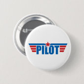 Pilot Wings Badge - Luchtvaart Ronde Button 5,7 Cm (Voorkant /achterkant)