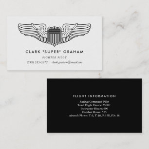 Pilot Wings Professional Aviator Visitekaartje