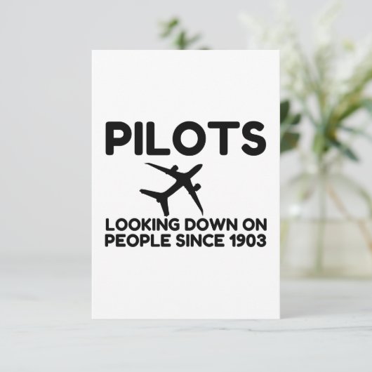 Piloten Bedankkaart (Staand voorkant)