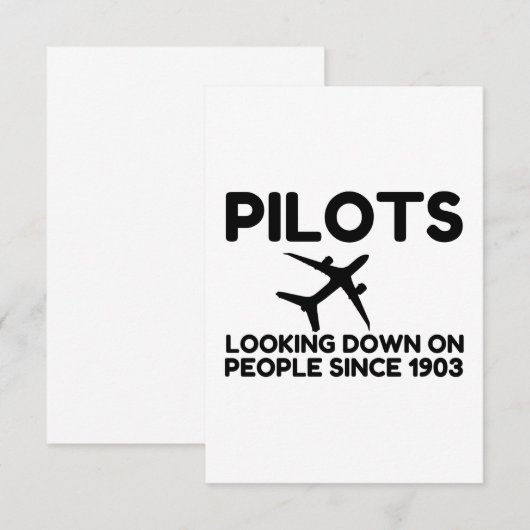 Piloten Bedankkaart (Voorkant / Achterkant)