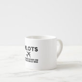 Piloten die naar beneden kijken espresso kop (Voorkant rechts)