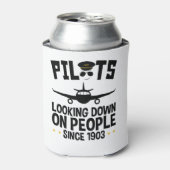 Piloten die sinds 1903 op mensen kijken blikjeskoeler (Blikje Voorkant)