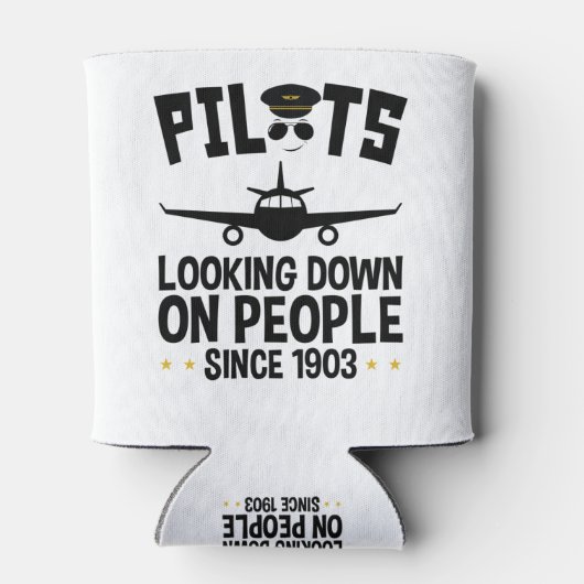 Piloten die sinds 1903 op mensen kijken blikjeskoeler (Achterkant)