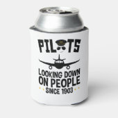 Piloten die sinds 1903 op mensen kijken blikjeskoeler (Blikje Achterkant)