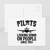 Piloten die sinds 1903 op mensen kijken briefkaart (Voorkant / Achterkant)