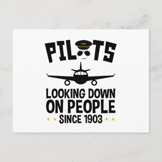 Piloten die sinds 1903 op mensen kijken briefkaart (Voorkant)