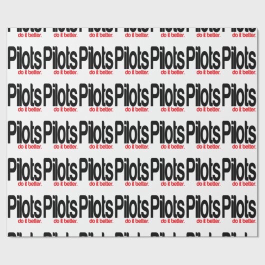 Piloten doen het beter cadeaupapier (Vlak)