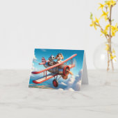 Piloten en liefhebbers van Aviation Birthday Kaart (Gele Bloem)