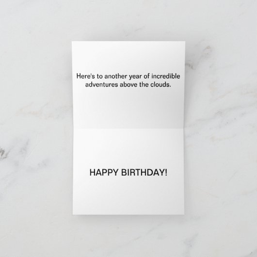 Piloten en liefhebbers van de luchtvaart Verjaarda Kaart (Binnen)