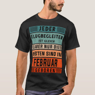 Piloten jarig Februari geboren vluchtbegeleider T-shirt