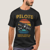 Piloten neerkijken op mensen sinds 1903 Retro Vin T-shirt (Voorkant)