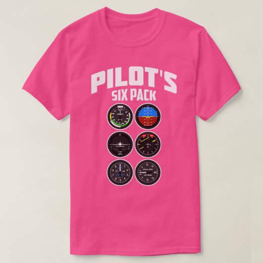 Piloten Six Pack Art Cute Super Flying Ab Art G T-shirt (Design voorkant)