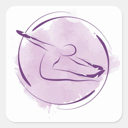 Piloten stellen vierkante sticker (Voorkant)