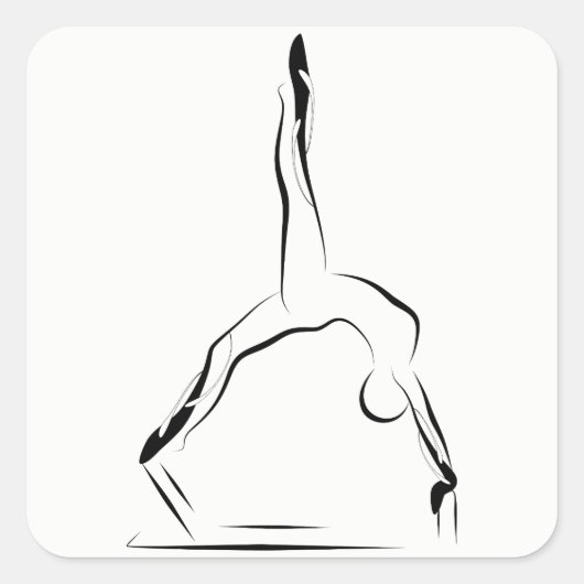 Piloten stellen vierkante sticker (Voorkant)