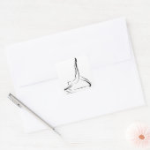 Piloten stellen vierkante sticker (Envelop)