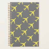 Piloten van het Funky Yellow Plane Airplane Planner (Voorkant)