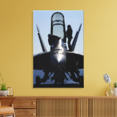 Piloten voeren een aan de vlucht voorafgaande insp canvas afdruk (Insitu (Woonkamer))