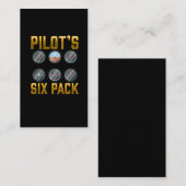 Piloten Zes-pack Humor vliegvliegtuig Lover Visitekaartje (Voorkant / Achterkant)