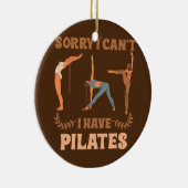 Pilotendocent Vrouwen Sport Funny Pilates Keramisch Ornament (Rechts)