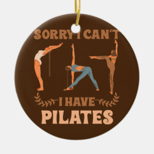 Pilotendocent Vrouwen Sport Funny Pilates Keramisch Ornament
