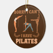 Pilotendocent Vrouwen Sport Funny Pilates Keramisch Ornament (Links)