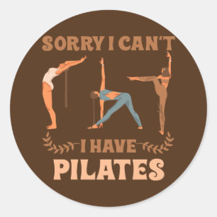 Pilotendocent Vrouwen Sport Funny Pilates Ronde Sticker