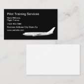 Pilotenschool voor vliegtraining visitekaartje (Voorkant / Achterkant)