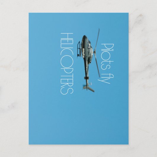 Pilotenvlieghelikopters Briefkaart (Voorkant)