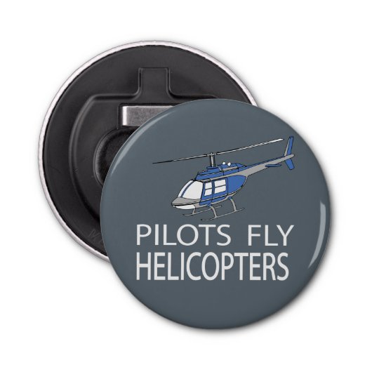 Pilotenvlieghelikopters Button Flesopener (Voorkant)