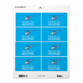 Pilotenvlieghelikopters Etiket (Full Sheet)