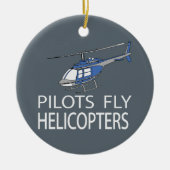 Pilotenvlieghelikopters Keramisch Ornament (Voorkant)