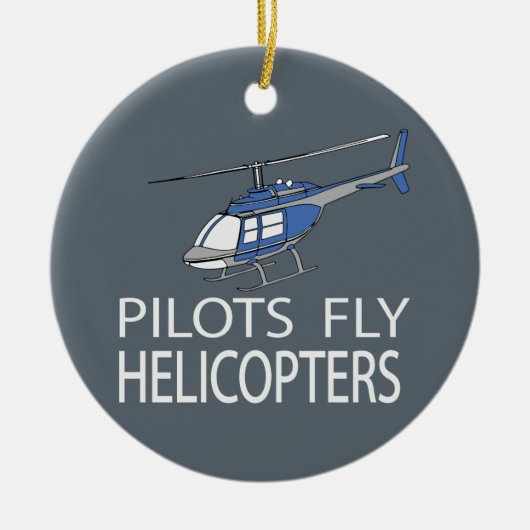 Pilotenvlieghelikopters Keramisch Ornament (Voorkant)