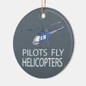 Pilotenvlieghelikopters Keramisch Ornament (Links)