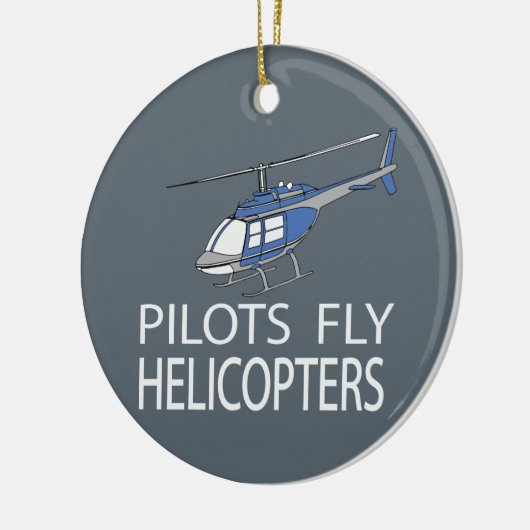 Pilotenvlieghelikopters Keramisch Ornament (Links)