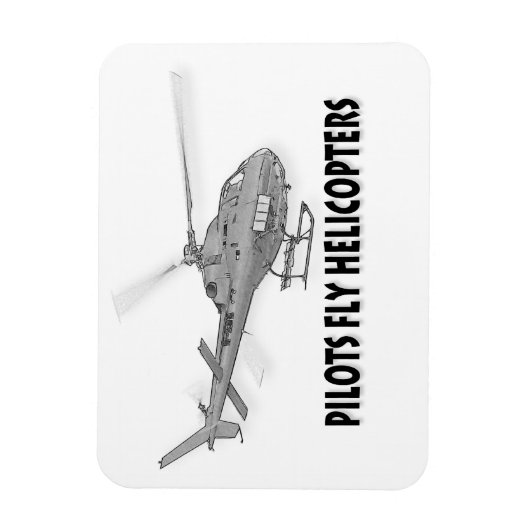 Pilotenvlieghelikopters Magneet (Verticaal)