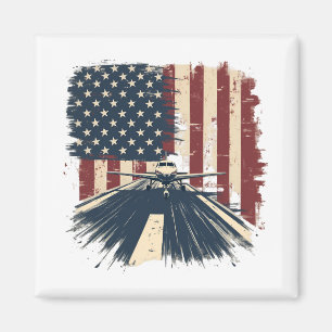 Pilotenvliegtuig Amerikaanse Vlaggenvliegtuig Magneet